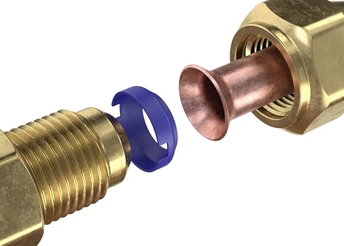 FlareSeal® Model MSP-0410 Leak Free SAE Flare Connections - Refrigerant Leaks Refrigeration, HVAC, Ductless, Schrader Valve or Mini Split Applications (1/4", Mini Split Pack - (2) 1/4" and (2) 5/8")