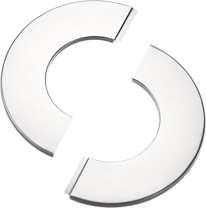 uxcell Wall Split Flange, Stainless Steel Round Escutcheon Plate for 71mm Diameter Pipe 4Pcs