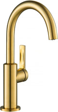 KRAUS Oletto Single Handle Kitchen Bar Faucet in Brushed Brass, KPF-2822BB