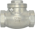 VARMHUS Stainless Steel SS316 Swing Check Valve,NPT Female x Female Thread,WOG 200 PSI PN16 CF8M (1-1/4")