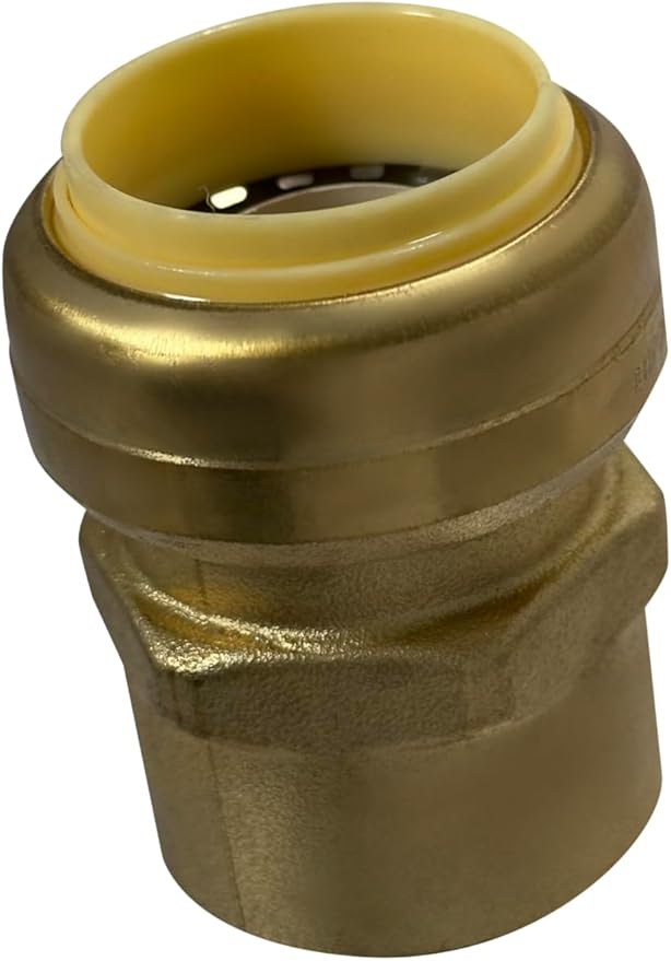 1 Piece XFITTING 1" Push Fit X 1" Female NPT/FNPT Adapter, Brass, Plumbing Fitting For Copper, Pex, Cpvc