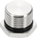 MECCANIXITY BSPP Pipe Plug Fitting, 304 Stainless Steel G1/2 Male Outer Hex Thread for Plumbing Fixed with Sealing Rubber Ring