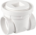 2" White PVC Backwater Valve, Sewage and Rainwater Backflow Preventer