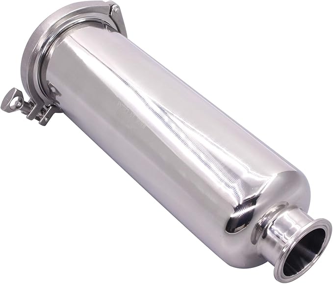 DERNORD 2 Inch Tri-Clamp Filter - SS304 Sanitary Fittings Inline Straight Strainer with 100 Mesh Stainless Steel Screen