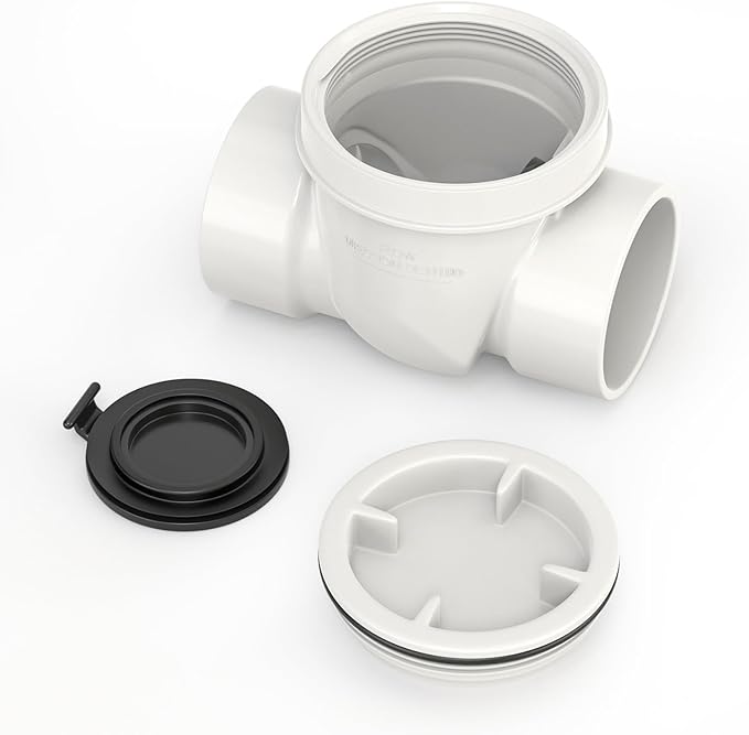GASHER 4" PVC Backflow Preventer Valve, Sewer Check Back Flow Preventer Drain Backflow Preventer Valve for a Variety Of Drainage Systems
