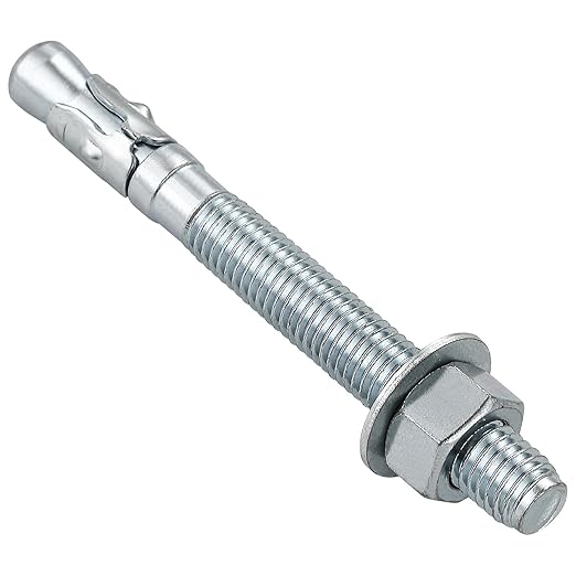 1/2x5 30Pcs Inch Standard Fasteners for Heavy-Duty Zinc Wedge Anchors for Cement and Concrete