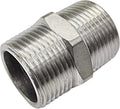 JoyTube 1-1/4" Male to 1-1/4" Male NPT Hex Nipple, Pipe Fittings 304 Stainless Steel Threaded (Pack of 1)