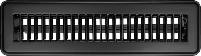 Floor Register Vents 2x14 Inch, Heavy Duty Walkable Floor Vent Covers 2x14 for Home Floor Sidewall Office or Ceiling Vent, Adjustable Premium Finish Steel Floor Vent Cover 1 Pcs, Black