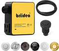 Garbage Disposal Air Switch Kit Sink Top Waste Disposal Stainless Steel Black On/Off Air Button Food and Waste Disposals Part by Briidea, UL Listed
