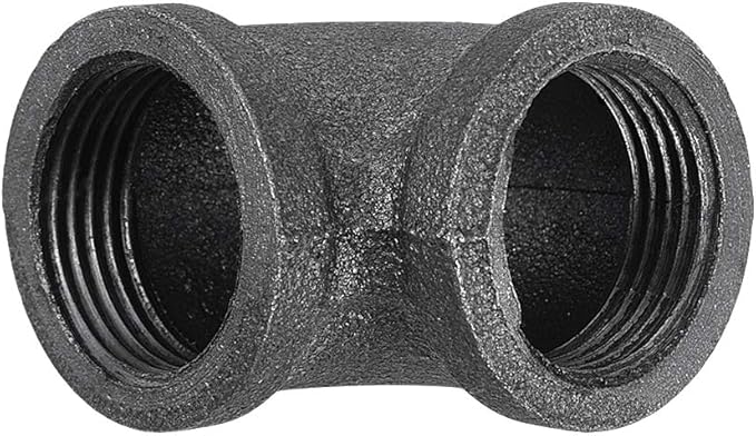 10 Pack 3/4 inches Elbows Malleable Cast Iron Pipe, Industrial Pipe for Threaded Black Pipes and Fittings, DIY Steampunk Industrial Vintage Style.