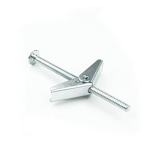 HASWARE Toggle Bolt Zinc Plated Steel and Wing Nut for Hanging Heavy Items on Drywall 3/16x3 (12 Pack)