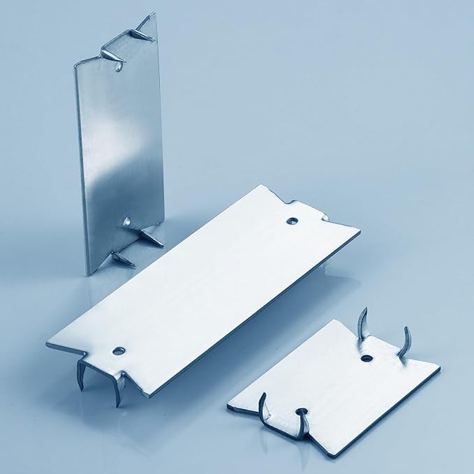 Wensilon(30 pcs) Zinc 1.5X4 Inch 16-Gauge Anti-Nail Protection Plate Shield, Nail Plate for Wood Studs, Steel Cable Wire Protector Plate with Sharp Pointed Prongs for Protection Plumbing and Wiring