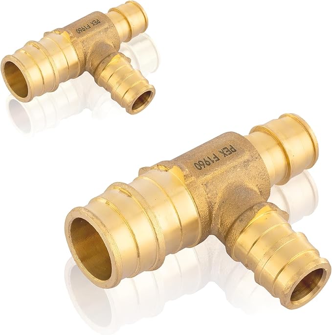 30-Pack HeSun PEX-A Fitting, 3/4"x1/2"x1/2" Expansion Tee, PEX Expansion Fitting Tee, ASTM F1960(PEX1960047-30)