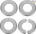 HARFINGTON 4pcs Wall Split Flange 78mm/3.1" Self-Adhesive Plumbing Cover Plates ABS Plastic Round Escutcheon Plate Buckle Design for Water Pipe Bathroom Kitchen Decoration, Gray