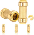 5-Pack HeSun Pushfit Check Valve, 3/4-Inch Push to Connect Plumbing Fittings with Disconnect Clip, Brass Push-fit Fittings for PEX, Copper, CPVC, PE-RT Pipes(PF-VALVE063-5)