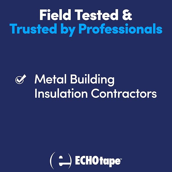 ECHOtape FS-G7731 Metal Building Insulation Tape | All Weather Lamtec WMP-VR Facing Tape | White Seam and Repair Tape | Cold Weather Adhesive | 2.83 in x 50 yds | (Case of 16)"