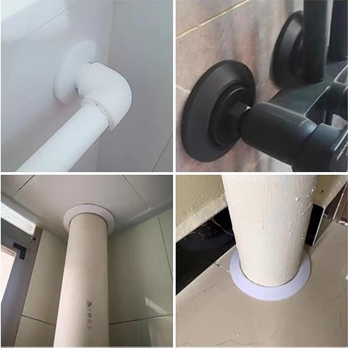 75mm Pipe Cover Decoration; Fit 2.95" Outer Diameter Pipe/Hole; White PP Plastic Escutcheon Collar; Snap-on Water Escutcheon Plate for Bathroom Kitchen Wall Tube Decor 1Piece