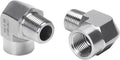 90 Degree Street Elbow - 1/2" NPT Male to 1/2" NPT Female Stainless Steel 304 Heavy Duty Forged Barstock Street Elbow Adapter Pipe Fitting (pack of 2)