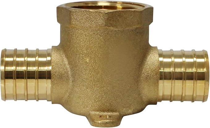 XFITTING Barb Crimp Pex 1 inch x 1 inch x 1 inch Female NPT Tee, Pex Female NPT Tee, 26-2-7=10XX, 10 Pieces