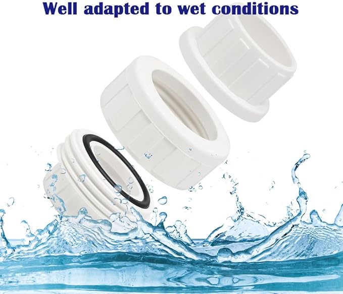 4PCS 1/2 Inch PVC Union Coupling Pipe Fittings with EPDM O-Ring Socket to Socket 0.5" PVC Pipe Adapter Connector HE065-1/2