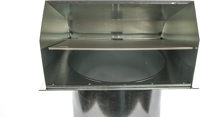 RDP Hooded Wall Vent with Screen and Damper (6 Inch, Galvanized)