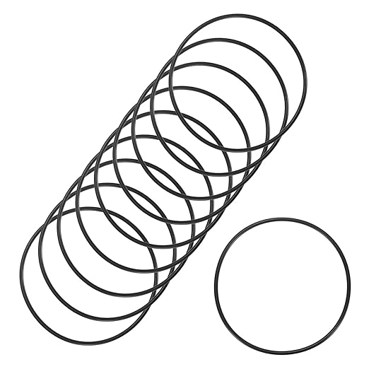 10-Pcak Nitrile Rubber O-Rings, 117mm ID, 125mm OD, 4mm Width, Metric Sealing Washer Gasket for Automotive Machine Plumbing/Faucet/Air or Gas Connections, Resists Oil and Heat