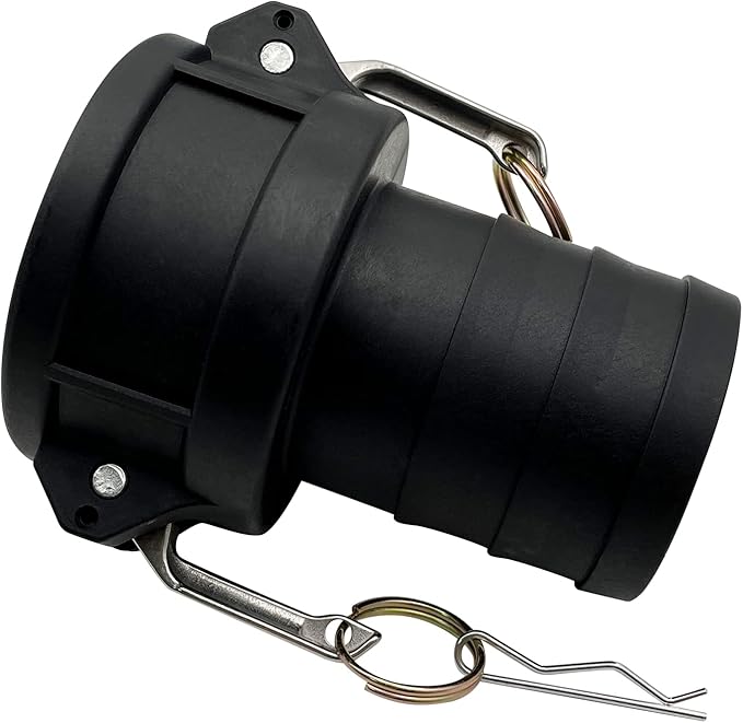 2PCS Camlock Fittings Poly C-300 3" Type C Standard Couplings Cam lock Fittings Polypropylene Cam Groove Fitting Female Camlock with a Hose Shank (3 inch, Type C)