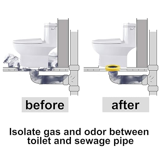 iFealClear 2 Sets Toilet Wax Ring Kit with Bolts, PE Flange and Extra Retainers, Thick Wax Ring Gasket for Toilet Bowl, Washers Bolt Caps Gasket Use for Most Toilets- Gas, Odor and Watertight Seal