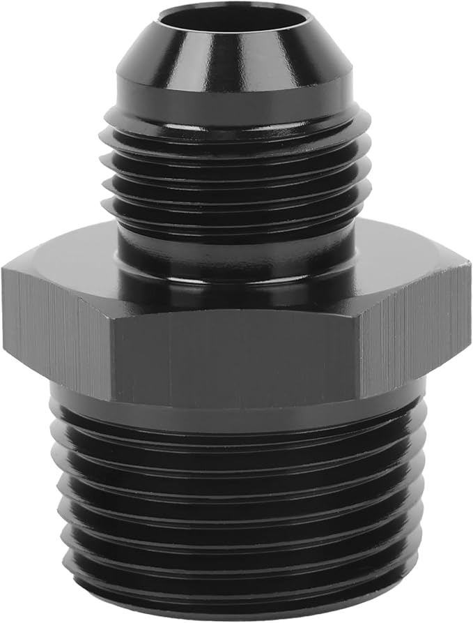 EVIL ENERGY 8AN Male Flare to 3/4" NPT Fitting Adapter Straight Aluminum Black