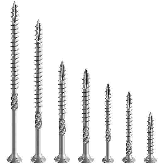 #10 * 2-1/4" 304 Stainless Steel Deck Screws, (485pcs) 5 lbs.Exterior Wood Screws, Rust Resistant Epoxy Coated, Bronze, T20 Star Bit