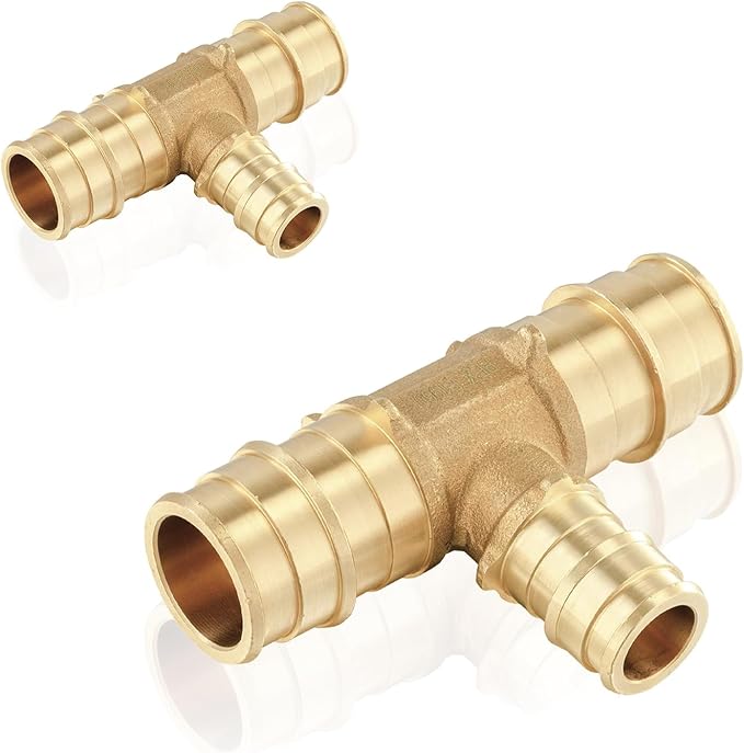 40-Pack HeSun PEX-A Fitting, 3/4"x3/4"x1/2" Expansion Tee, PEX Expansion Fitting Tee, ASTM F1960(PEX1960120-40)
