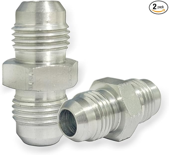 3/8" JIC Male x 3/8" JIC Male Hydraulic fitting, Carbon Steel SAE 37° Flare Pipe Adapter Tube Fitting Straight Connector