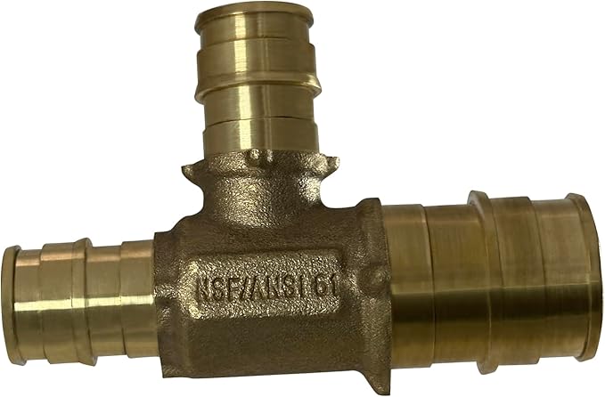 XFITTING Pex A 3/4 Inch x 1/2 Inch x 1/2 Inch Pex Tee, 201-1-5=5XX, 5 Pieces