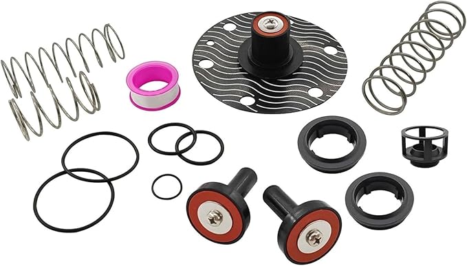 Generic 3/4""-1"" Complete Backflow Repair Kit for 975XL 975XL2 Backflow Preventer Complete Internal Poppets Springs Seats Replacements RK34-975XLC, Black