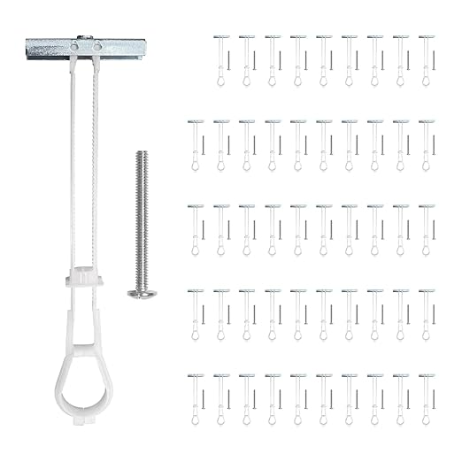50-Pack 1/4"-20 Heavy Duty Quick Toggle Anchors with Bolts Set | for Drywall, Metal Studs, and Concrete Block | Holds 260+ Lbs. | 50 Toggles + 50 Bolts