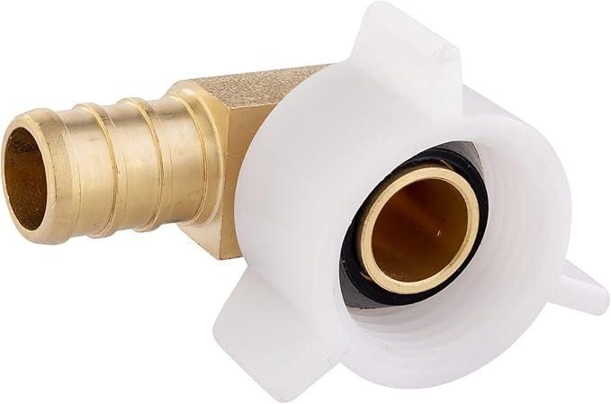 EFIELD Pex 3/4" Pex x 3/4" Female NPT Swivel Elbow Brass Crimp Fittings (Pack of 2),(PEX1807211-2PCS)