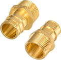 2 Pack Brass Expansion Male Adapter, 1 Inch Male NPT to 1 Inch PEX-A Brass Expansion PEX-A Fittingse,NSF/ANSI 61 NSF 372 Certificate, ASTM F1960 Certified