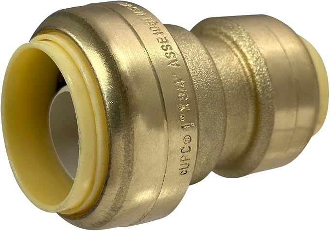 XFITTING Push Fit 1 Inch x 3/4 Inch Push Fit Coupling, Push Fit Reducing Coupling, 27-4-8=10XX, 10 Pieces