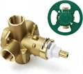 Brass Pressure Balancing Shower Valves, Shower Control Valves with Temperature Control & Flow Control Cartridge for Smooth Flow & Steady Temperature Showers