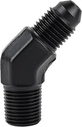 EVIL ENERGY 3AN Male Flare to 1/8" NPT Pipe 45 Degree Fitting Adapter Aluminum Black