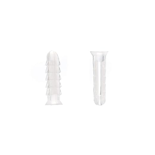 THE CIMPLE CO Ribbed Plastic Conical Anchors - for Concrete, Stucco, Brick, Drywall, and Similar - Kit of 100 Anchors
