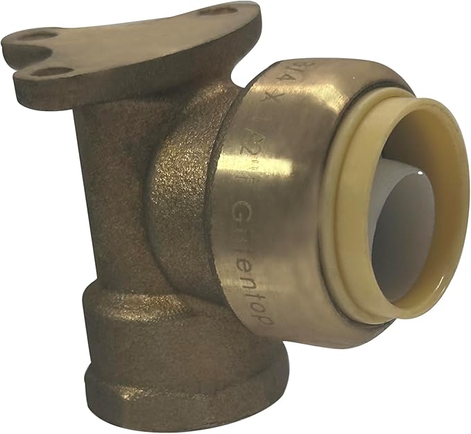 XFITTING Push Fit 3/4 Inch x 1/2 Inch Female NPT Elbow with Drop Ear, 5 Pieces