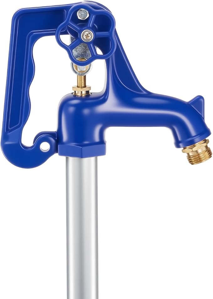 VEVOR Frost Proof Yard Hydrant, 5.24FT Freeze-Proof Outdoor Faucet with 36" Bury Depth, 3/4" NPT Pipe Connection, Lever Handle + Handwheel, No Lead Freezeless Hydrant for Yard Garden Farm Irrigation