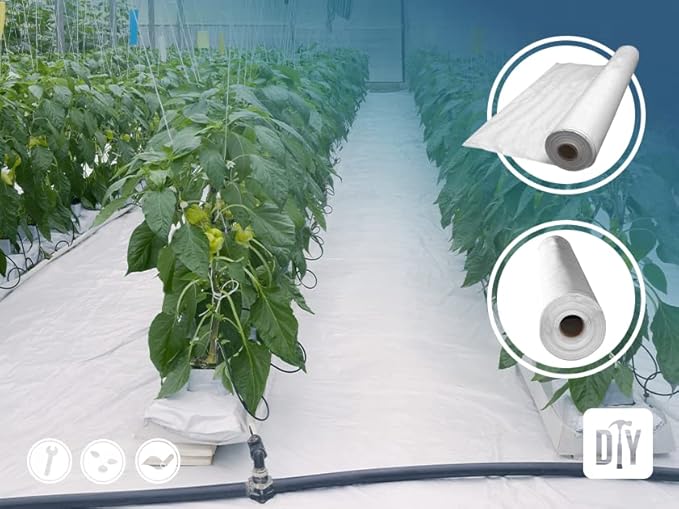 Whitecap Premium Reinforced Vapor Barrier - 20 Mil - (12' x 100') - Tear Resistant, Heavy Duty Vapor Barrier, Dura Skrim Moisture Barrier Plastic Sheeting for Crawlspace, Garden, Greenhouses