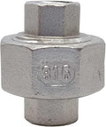 AF Hydro Stainless Steel SS316 Union Pipe Fitting, 1 1/2''NPT Female Thread, Pressure Rating up to 150 PSI, Class 150 Connector Adapter