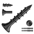 #8 x 1 Inch Deck Screws (1880Pcs) 8lb. Carbon Steel, Black, Flat Head, Rust Resistant epoxy Coated, with T25 Star Bit
