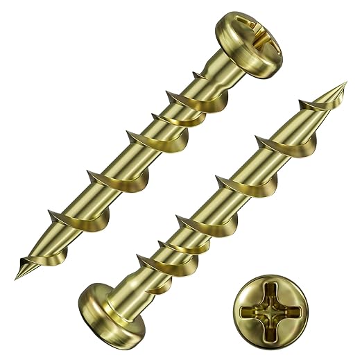 (100 pcs) Pan Head Drywall Anchors 1-1/4" Yellow Zinc, Bolt Anchor, Duty Hollow Wall Anchors