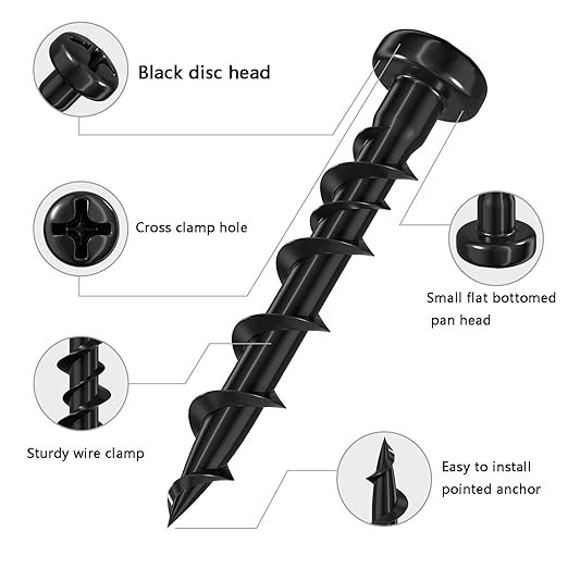 (100 pcs) Pan Head Drywall Anchors 1-1/4" Black Anti Rust Coating, Bolt Anchor, Duty Hollow Wall Anchors