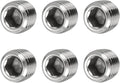 Pipe Plug Stainless Steel Internal Hex Thread Socket Pipe Plug Fitting - Fitting for (Sealing Port - Air Tanks - Water Outlets) 1/16 Inch NPT Male & 6 Pack