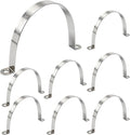 8pcs 3 Inch Conduit Clamp 304 Stainless Steel, Rigid Metal Pipe Clamp U Bracket, 2 Holes Pipe Strap for Automotive, Wire & Tube